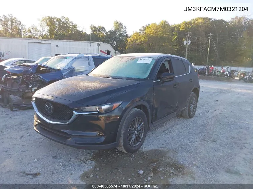 2021 Mazda Cx-5 Touring VIN: JM3KFACM7M0321204 Lot: 40585574