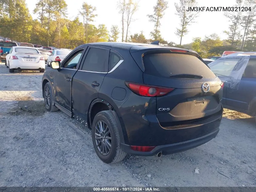 2021 Mazda Cx-5 Touring VIN: JM3KFACM7M0321204 Lot: 40585574