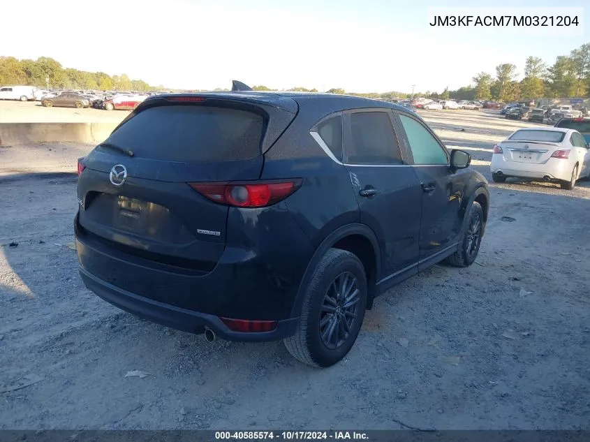 2021 Mazda Cx-5 Touring VIN: JM3KFACM7M0321204 Lot: 40585574