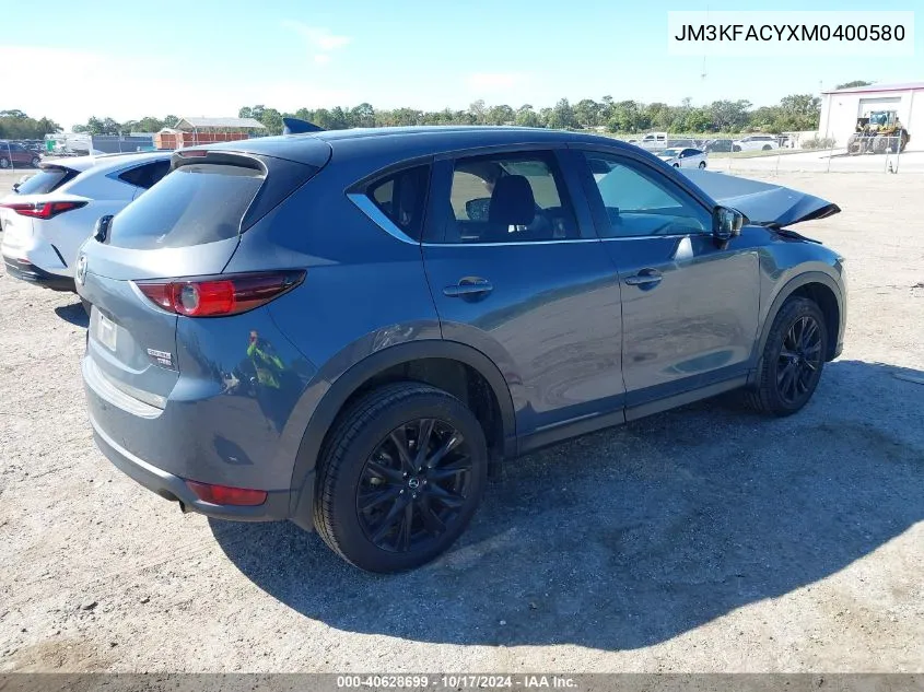 2021 Mazda Cx-5 Carbon Edition Turbo VIN: JM3KFACYXM0400580 Lot: 40628699