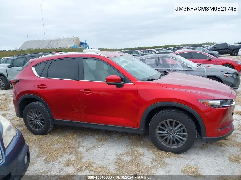 2021 Mazda Cx-5 Touring VIN: JM3KFACM3M0321748 Lot: 40640638