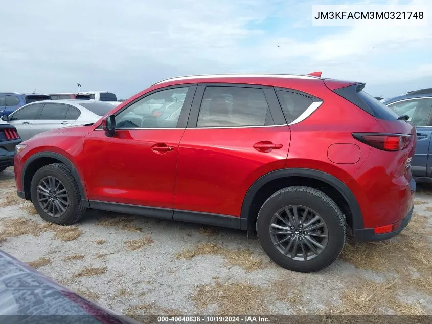 2021 Mazda Cx-5 Touring VIN: JM3KFACM3M0321748 Lot: 40640638