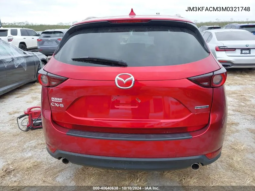 2021 Mazda Cx-5 Touring VIN: JM3KFACM3M0321748 Lot: 40640638