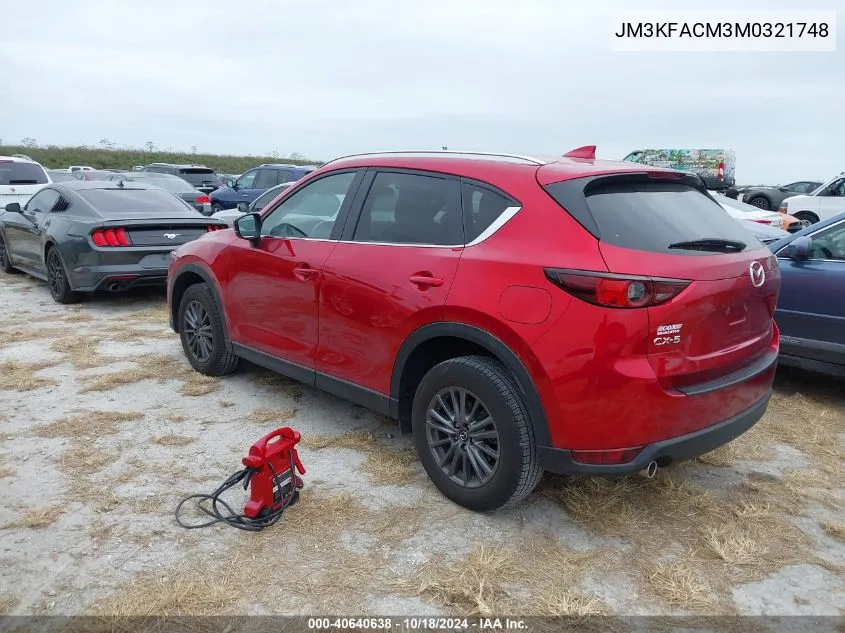 2021 Mazda Cx-5 Touring VIN: JM3KFACM3M0321748 Lot: 40640638