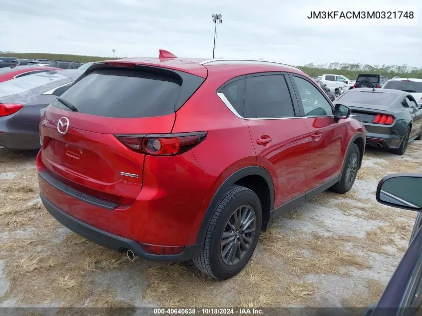 2021 Mazda Cx-5 Touring VIN: JM3KFACM3M0321748 Lot: 40640638