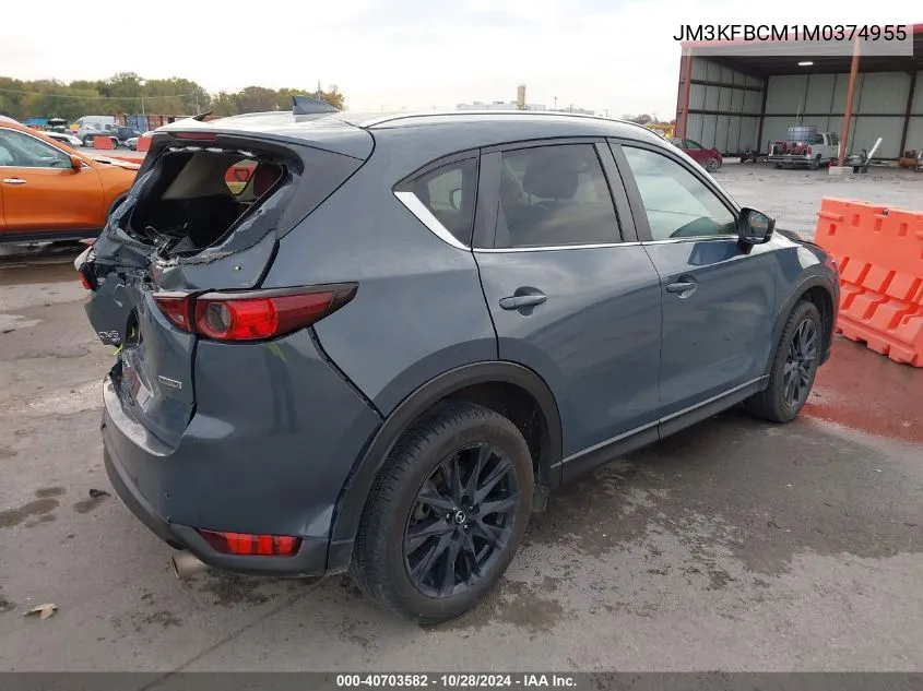 2021 Mazda Cx-5 Carbon Edition/Touring VIN: JM3KFBCM1M0374955 Lot: 40703582