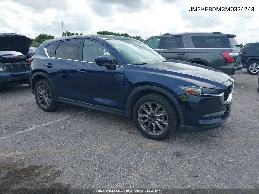 2021 Mazda Cx-5 Grand Touring VIN: JM3KFBDM3M0324248 Lot: 40704446