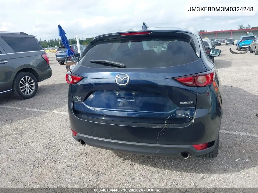 2021 Mazda Cx-5 Grand Touring VIN: JM3KFBDM3M0324248 Lot: 40704446