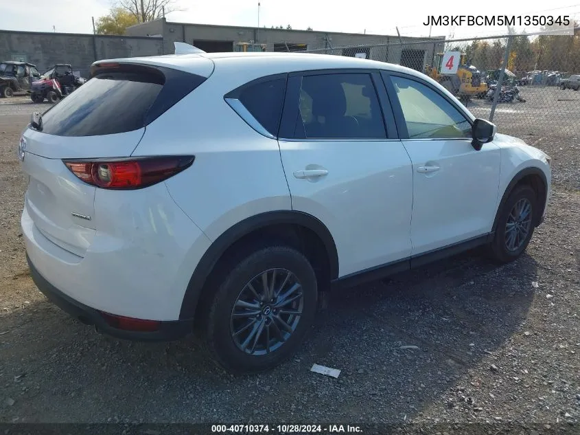 2021 Mazda Cx-5 Touring VIN: JM3KFBCM5M1350345 Lot: 40710374