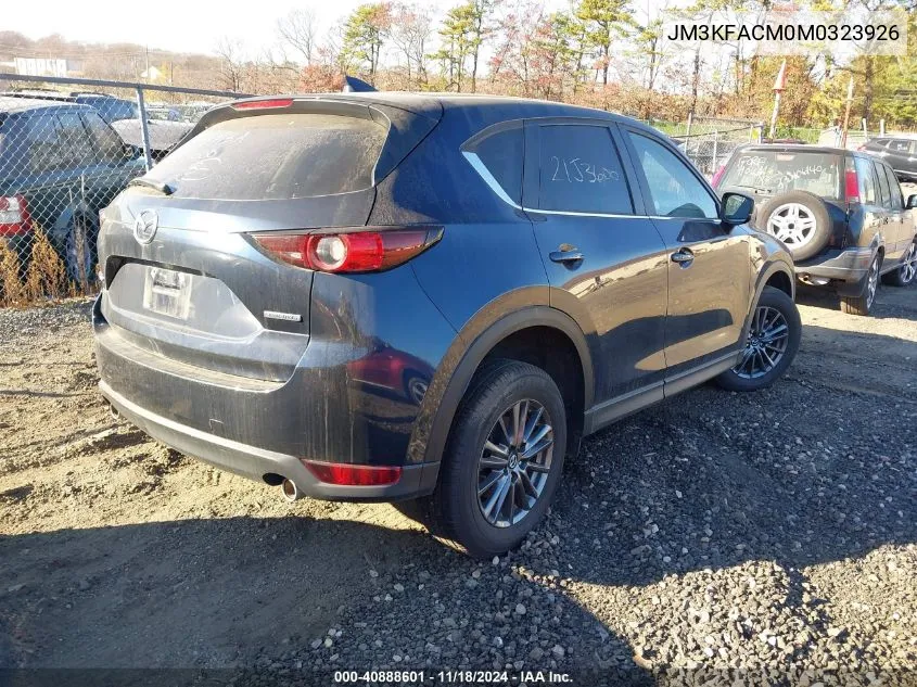 2021 Mazda Cx-5 Touring VIN: JM3KFACM0M0323926 Lot: 40888601