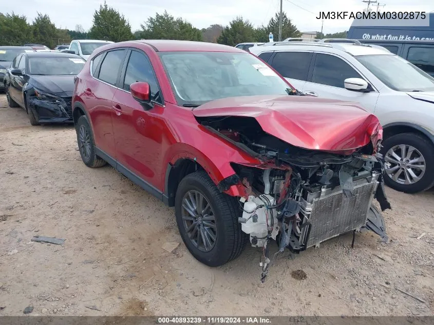 2021 Mazda Cx-5 Touring VIN: JM3KFACM3M0302875 Lot: 40893239