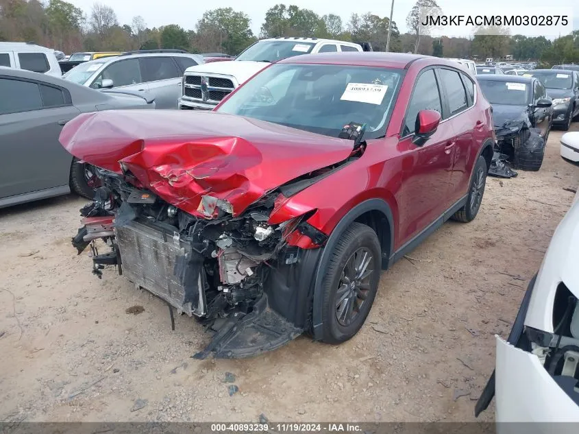 2021 Mazda Cx-5 Touring VIN: JM3KFACM3M0302875 Lot: 40893239