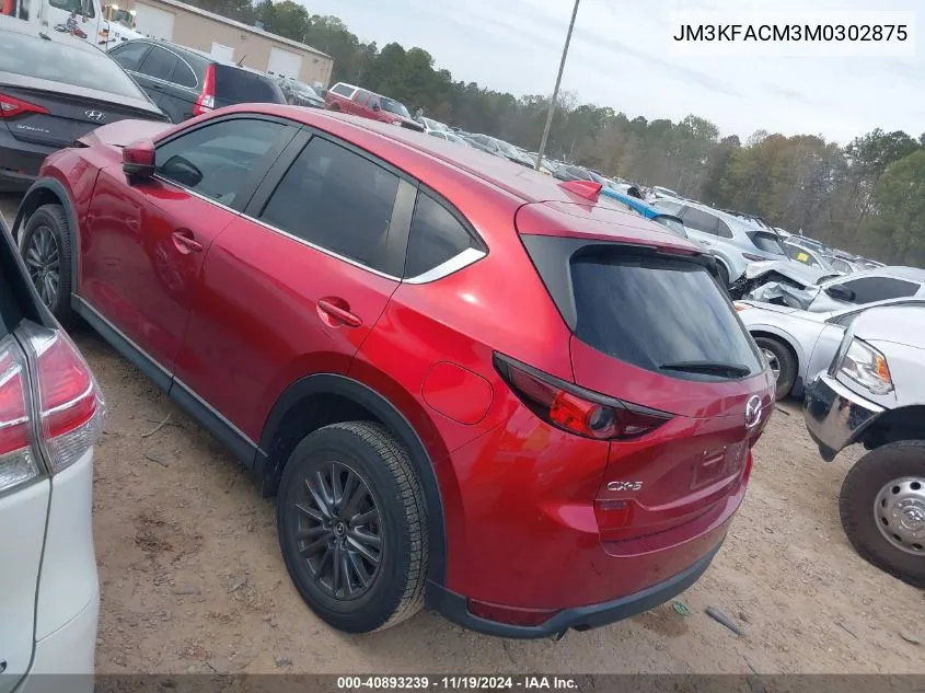 2021 Mazda Cx-5 Touring VIN: JM3KFACM3M0302875 Lot: 40893239