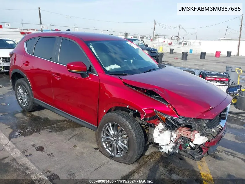 2021 Mazda Cx-5 Sport VIN: JM3KFABM3M0387685 Lot: 40903485