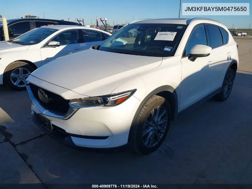 2021 Mazda Cx-5 Grand Touring Reserve VIN: JM3KFBAY5M0475650 Lot: 40909776