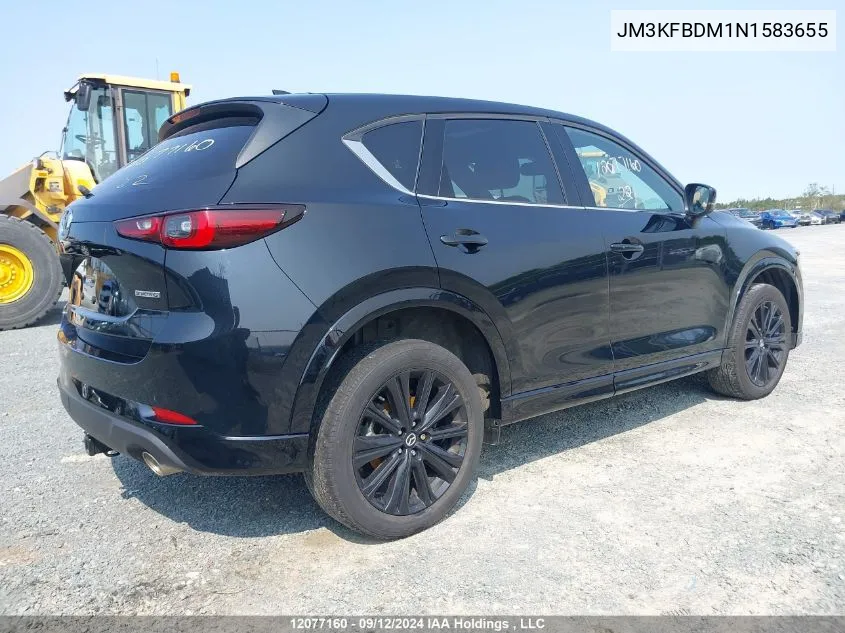 2022 Mazda Cx -5 Gt 4Dr Awd VIN: JM3KFBDM1N1583655 Lot: 12077160