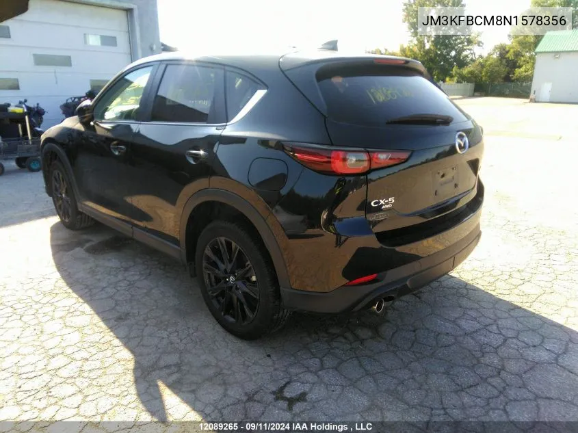 2022 Mazda Cx-5 Preferred VIN: JM3KFBCM8N1578356 Lot: 12089265