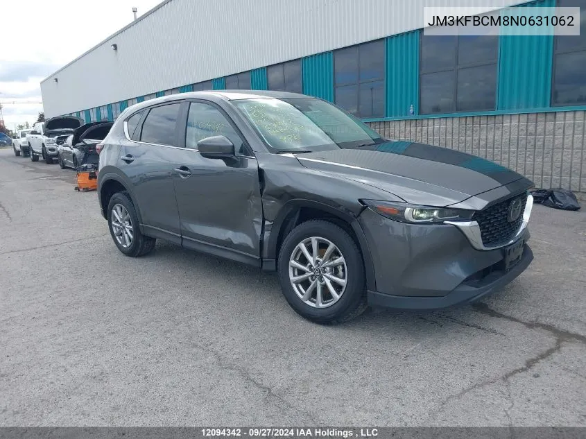 2022 Mazda Cx-5 VIN: JM3KFBCM8N0631062 Lot: 12094342