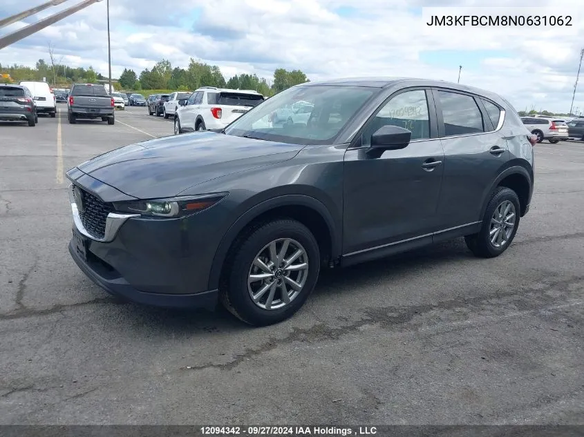 2022 Mazda Cx-5 VIN: JM3KFBCM8N0631062 Lot: 12094342