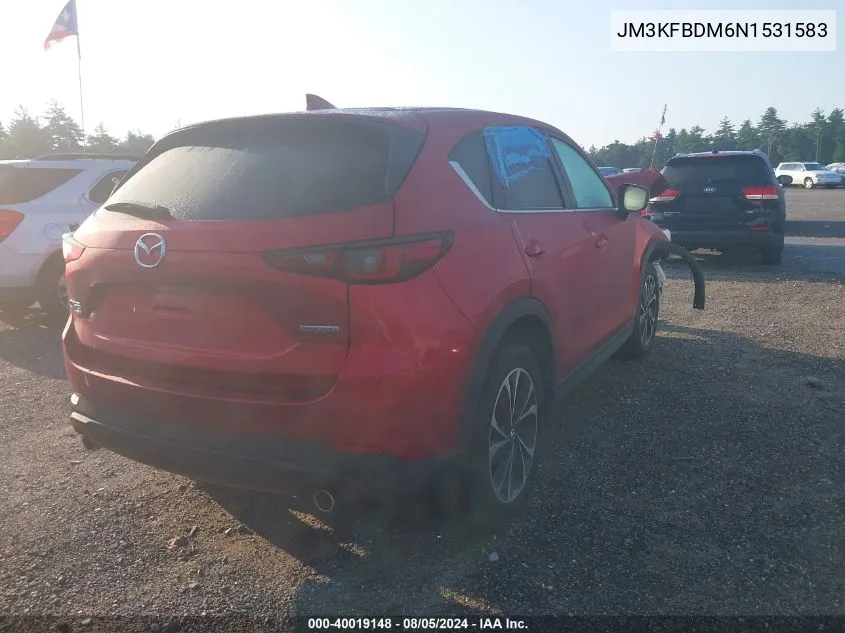 2022 Mazda Cx-5 2.5 S Premium VIN: JM3KFBDM6N1531583 Lot: 40019148