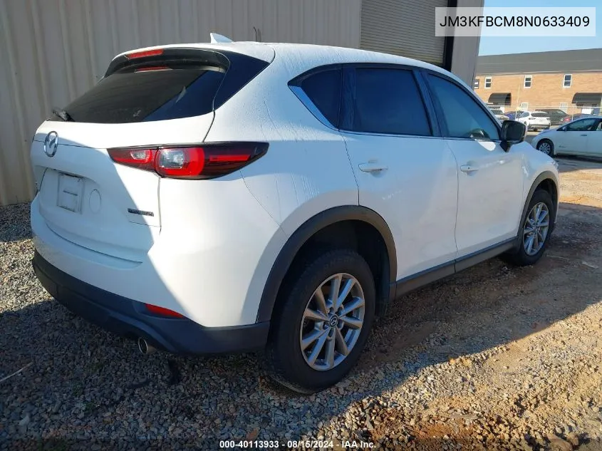 2022 Mazda Cx-5 2.5 S Preferred VIN: JM3KFBCM8N0633409 Lot: 40113933