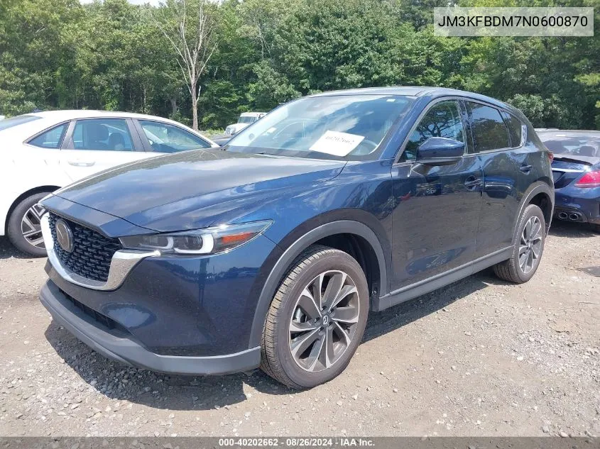 2022 Mazda Cx-5 2.5 S Premium VIN: JM3KFBDM7N0600870 Lot: 40202662