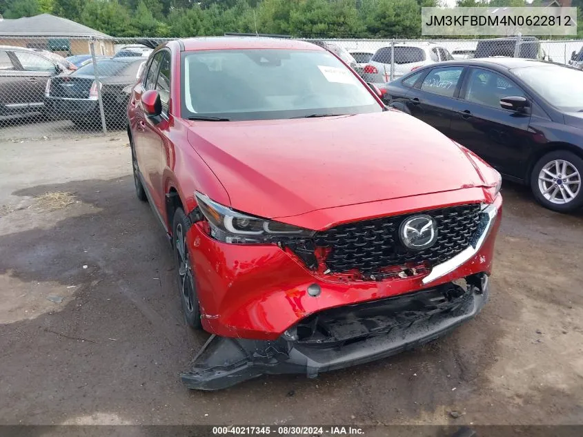 2022 Mazda Cx-5 2.5 S Premium VIN: JM3KFBDM4N0622812 Lot: 40217345