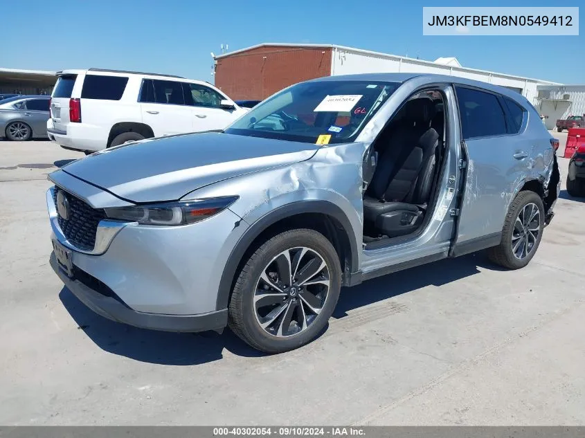 2022 Mazda Cx-5 2.5 S Premium Plus VIN: JM3KFBEM8N0549412 Lot: 40302054