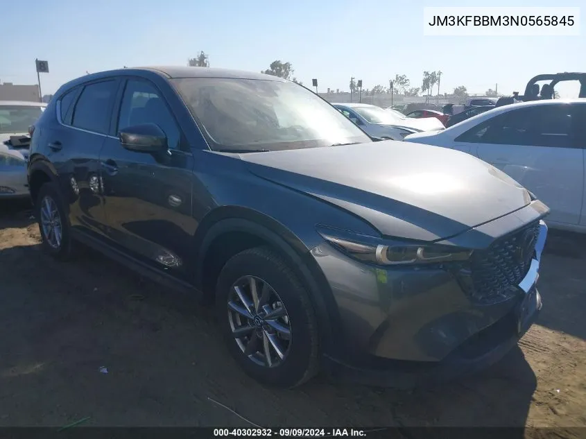 2022 Mazda Cx-5 2.5 S Select VIN: JM3KFBBM3N0565845 Lot: 40302932