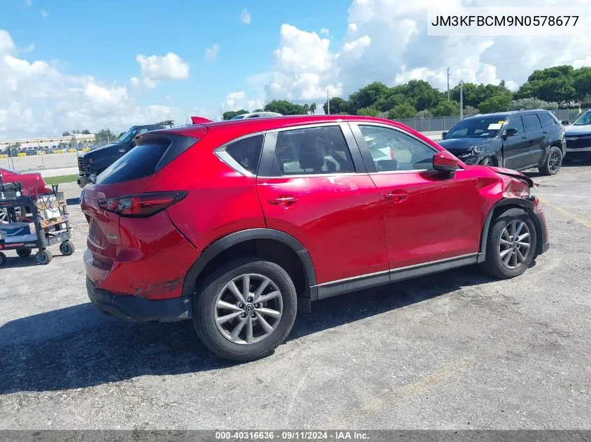 2022 Mazda Cx-5 Preferred VIN: JM3KFBCM9N0578677 Lot: 40316636