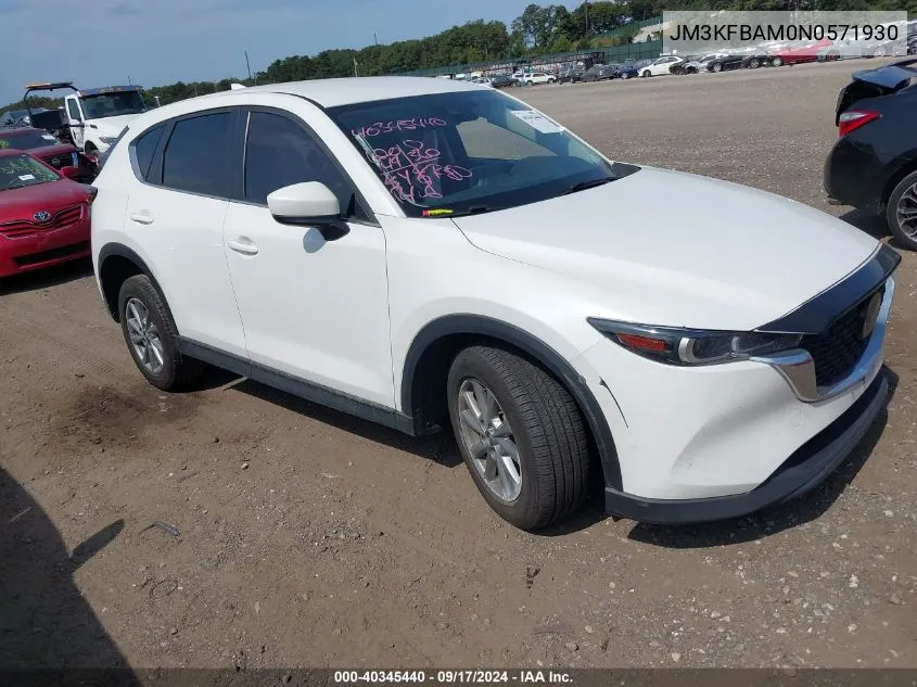 2022 Mazda Cx-5 2.5 S VIN: JM3KFBAM0N0571930 Lot: 40345440