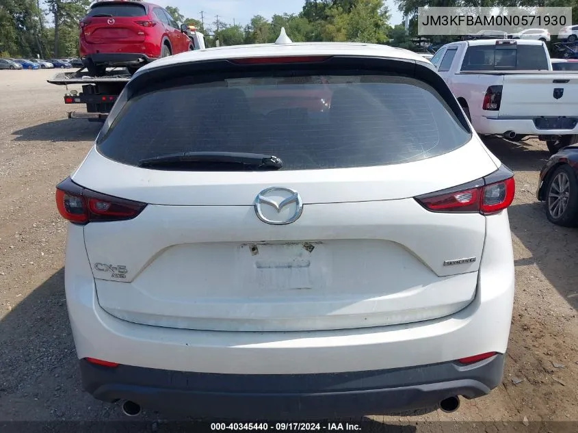 2022 Mazda Cx-5 2.5 S VIN: JM3KFBAM0N0571930 Lot: 40345440