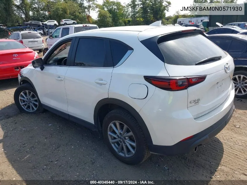 JM3KFBAM0N0571930 2022 Mazda Cx-5 2.5 S