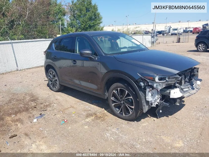 2022 Mazda Cx-5 2.5 S Premium VIN: JM3KFBDM8N0645560 Lot: 40378484