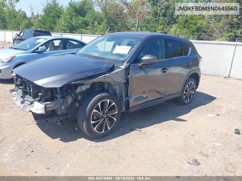 2022 Mazda Cx-5 2.5 S Premium VIN: JM3KFBDM8N0645560 Lot: 40378484