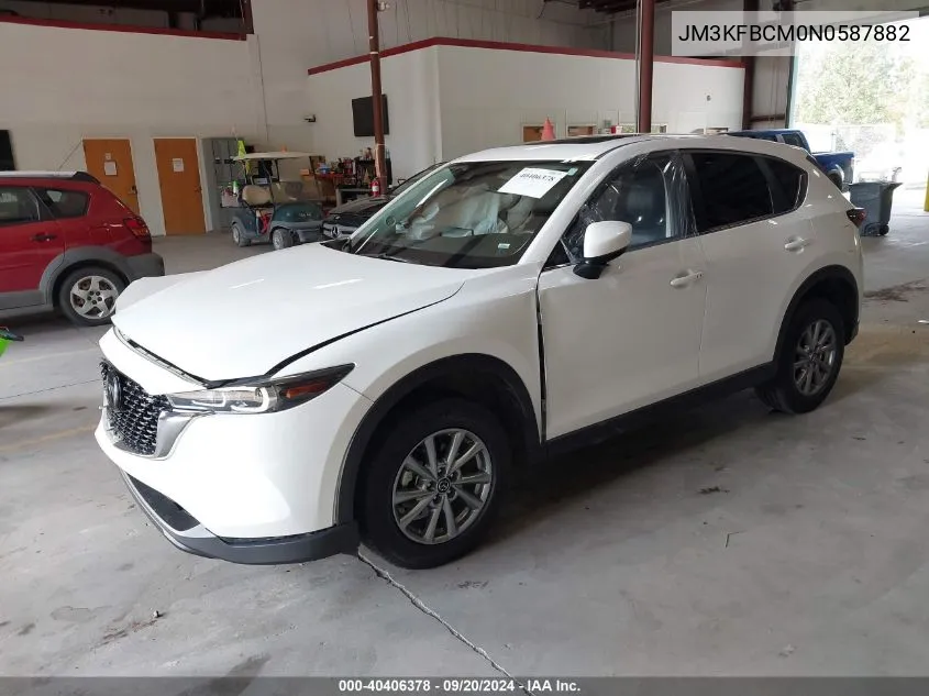 2022 Mazda Cx-5 2.5 S Preferred VIN: JM3KFBCM0N0587882 Lot: 40406378