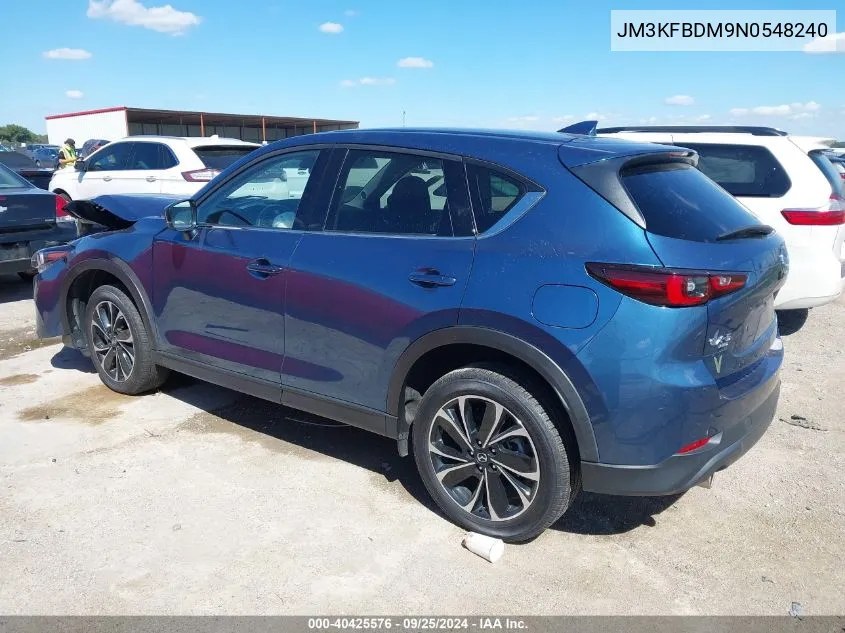 2022 Mazda Cx-5 2.5 S Premium VIN: JM3KFBDM9N0548240 Lot: 40425576