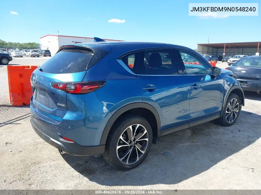 2022 Mazda Cx-5 2.5 S Premium VIN: JM3KFBDM9N0548240 Lot: 40425576