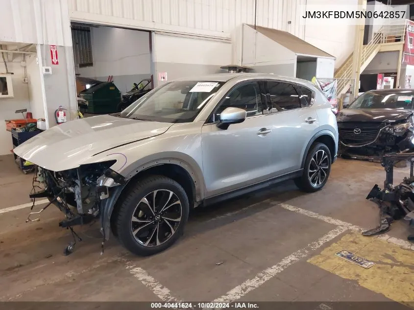 2022 Mazda Cx-5 2.5 S Premium VIN: JM3KFBDM5N0642857 Lot: 40441624