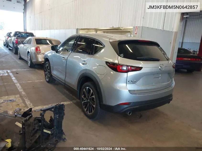 2022 Mazda Cx-5 2.5 S Premium VIN: JM3KFBDM5N0642857 Lot: 40441624