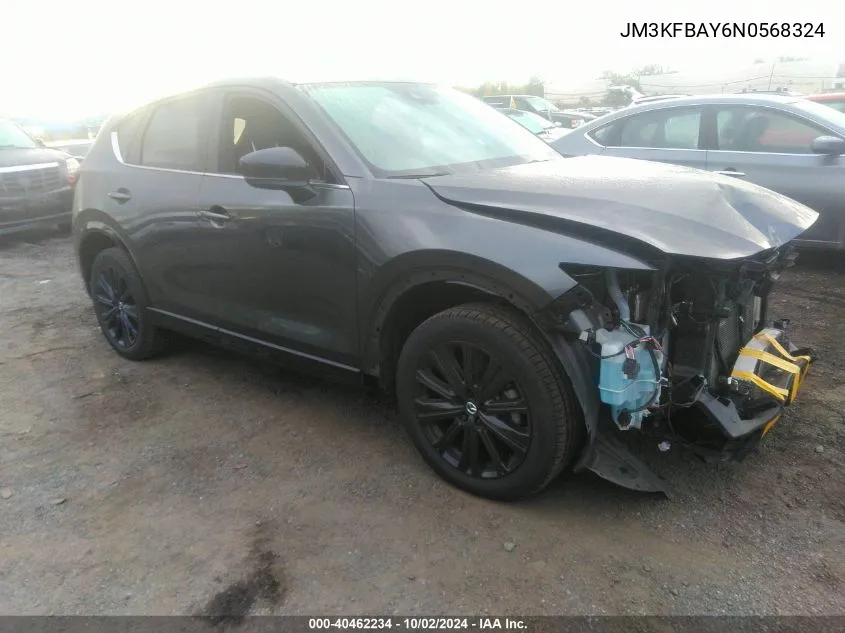 2022 Mazda Cx-5 2.5 Turbo VIN: JM3KFBAY6N0568324 Lot: 40462234