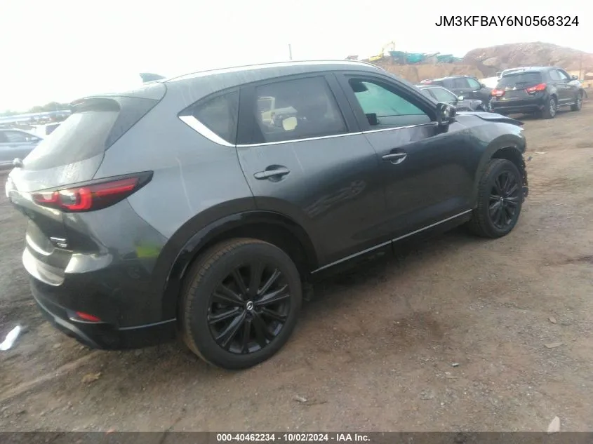 2022 Mazda Cx-5 2.5 Turbo VIN: JM3KFBAY6N0568324 Lot: 40462234