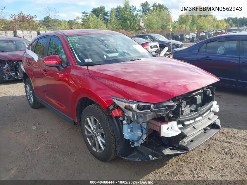 2022 Mazda Cx-5 2.5 S Select VIN: JM3KFBBMXN0562943 Lot: 40468444