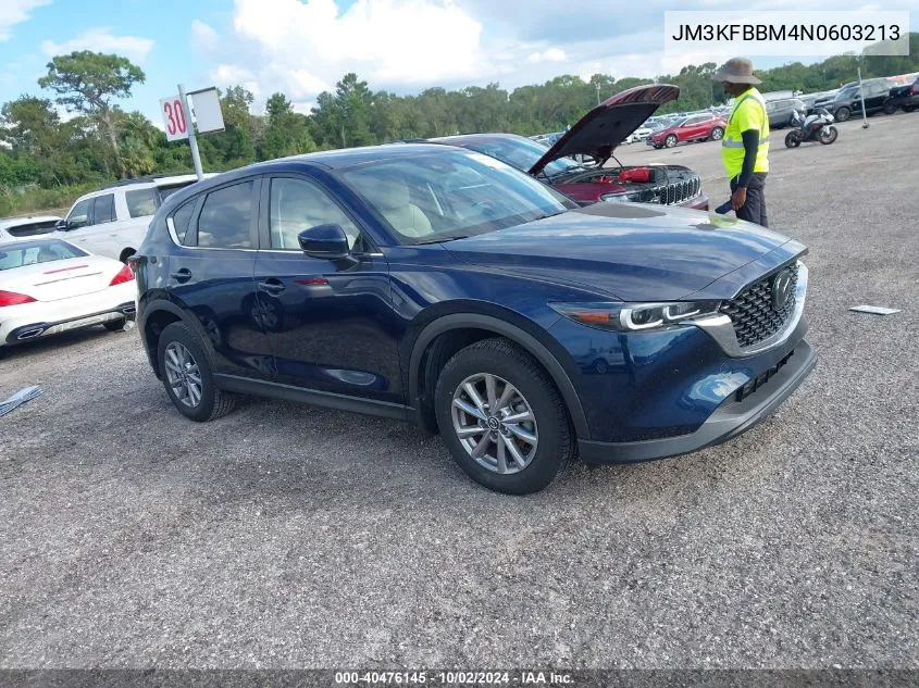 2022 Mazda Cx-5 2.5 S Select VIN: JM3KFBBM4N0603213 Lot: 40476145