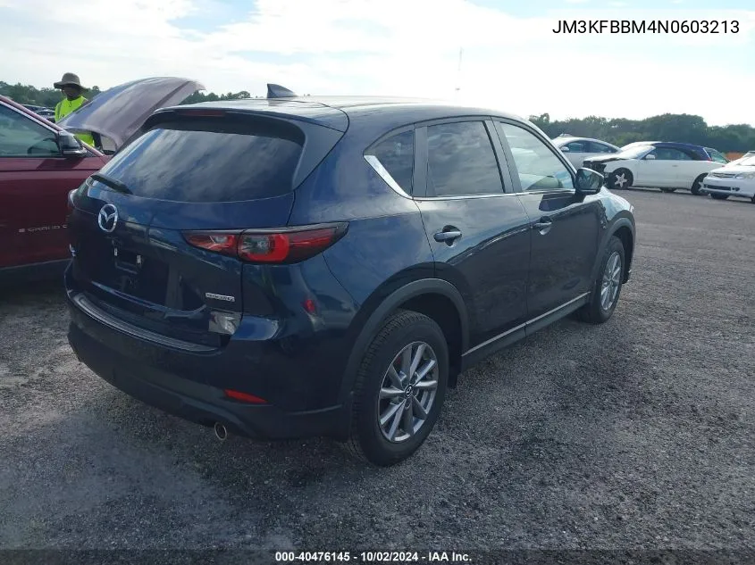 2022 Mazda Cx-5 2.5 S Select VIN: JM3KFBBM4N0603213 Lot: 40476145