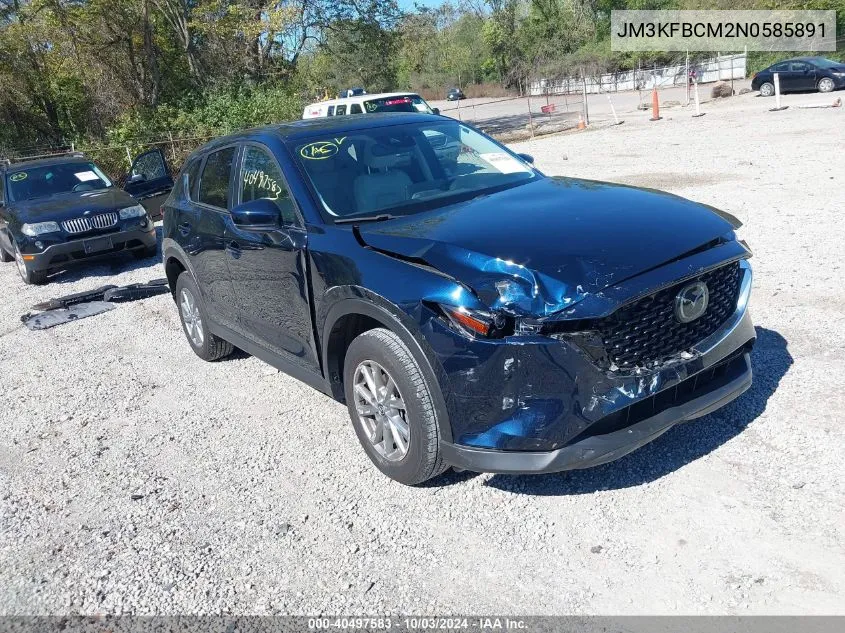 2022 Mazda Cx-5 2.5 S Preferred VIN: JM3KFBCM2N0585891 Lot: 40497583