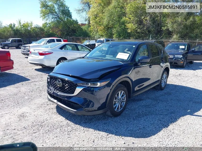 2022 Mazda Cx-5 2.5 S Preferred VIN: JM3KFBCM2N0585891 Lot: 40497583