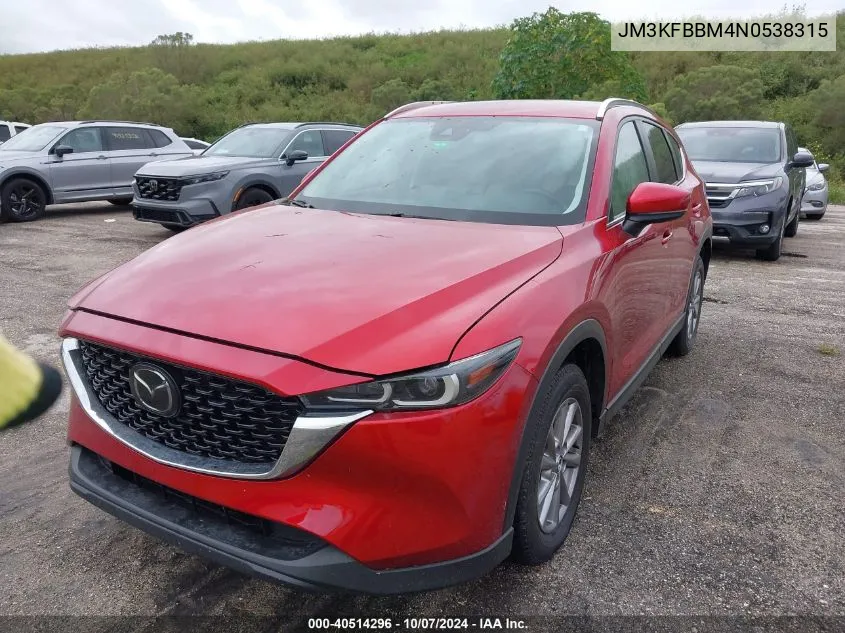 2022 Mazda Cx-5 Select VIN: JM3KFBBM4N0538315 Lot: 40514296