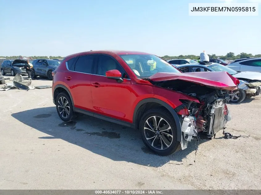 2022 Mazda Cx-5 2.5 S Premium Plus VIN: JM3KFBEM7N0595815 Lot: 40534077