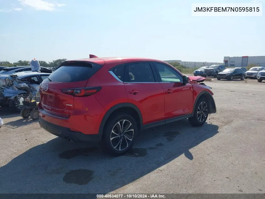 2022 Mazda Cx-5 2.5 S Premium Plus VIN: JM3KFBEM7N0595815 Lot: 40534077